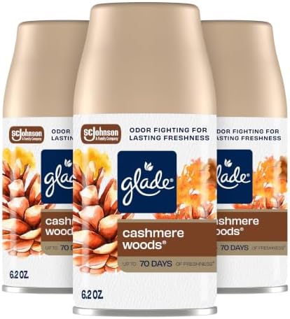 Glade Automatic Spray Refill Air Freshener, Cashmere Woods, 3 Count