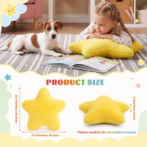 Soaoo 5 Pcs Star Fluffy Pillow Star Shape Pillow, Pastel Collection