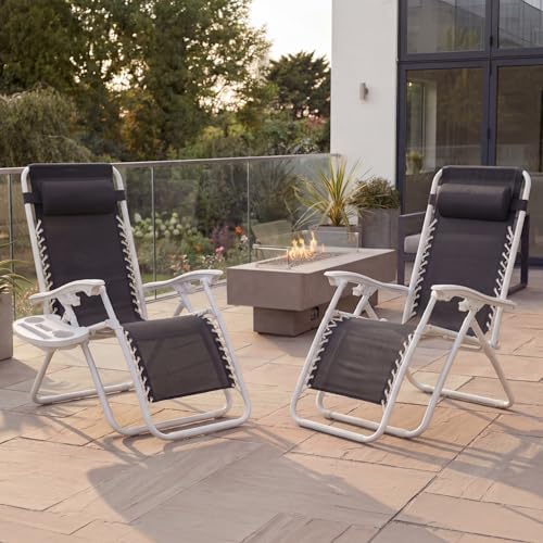 Best Choice Products Zero Gravity Chair Recliner, Black/White