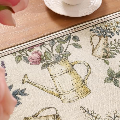 patdrea Designer Vintage French Floral Table Runner,12"X118"