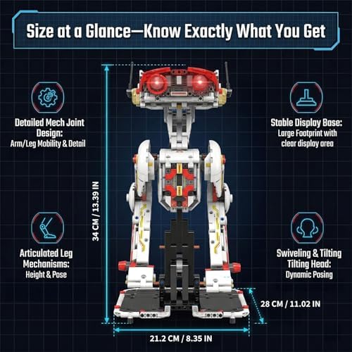 HJPLPXH Space Robot Dog Building Set with LED Light and Walking Design