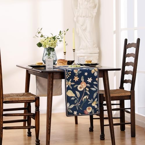 bilin gaier Designer Vintage French Extra Long Table Runner,118"x12"