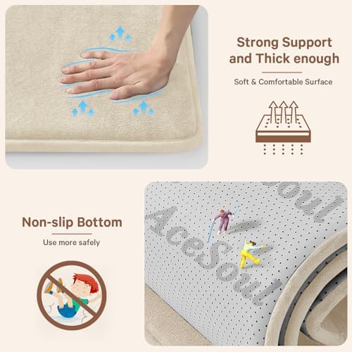Baby Play Mat for Floor,Tummy Time Area Rug 50x50 Playpen Muscle Mat Beige