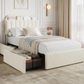 GarveeHome Twin Bed Frame, Platform Bed with Storage Headboard & Drawers