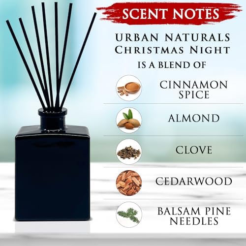 Urban Naturals Reed Diffuser Set, Christmas Night - Bathroom Shelf Décor