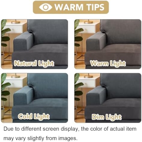 H.VERSAILTEX Stretch Velvet 2 Piece T Cushion Sofa Slipcovers - Individually Fitting Cushion Covers for 2 Cushion Couch - Stay in Place (Grey)