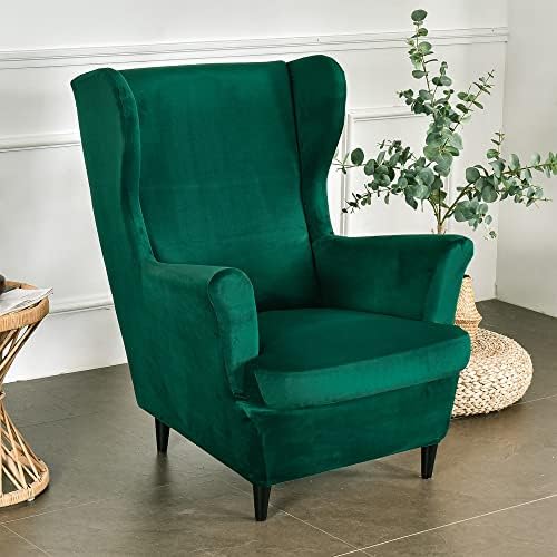 NILUOH Wingback Chair Covers 2-Piece, Armchair Slipcovers for Living Room