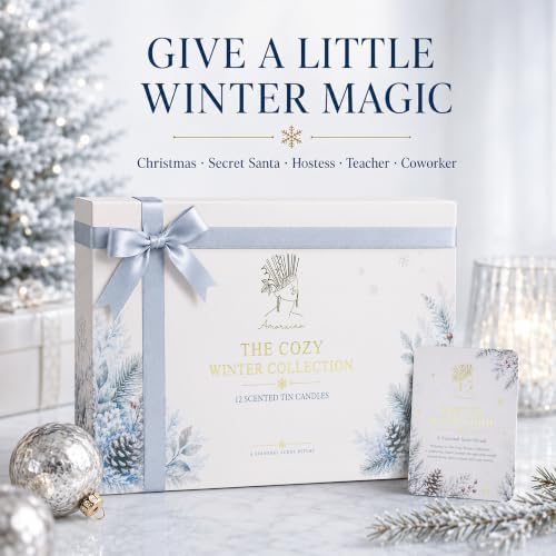 Scented Candles Gift Set, 12 Pack Winter Candles, Gifts for Women
