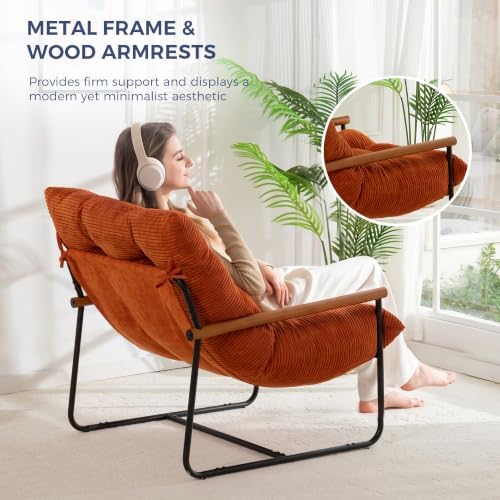 MAXYOYO Modern Accent Chair, Comfy Living Room Chair with Metal Frame