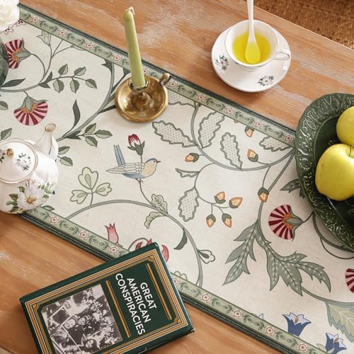 bilin gaier Designer French Vintage Printed Table Runner,71"x12"
