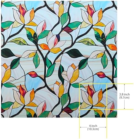 DKTIE 2nd Gen Frosted Glass Window Privacy Film Art Deco 29.5in X 118.1in