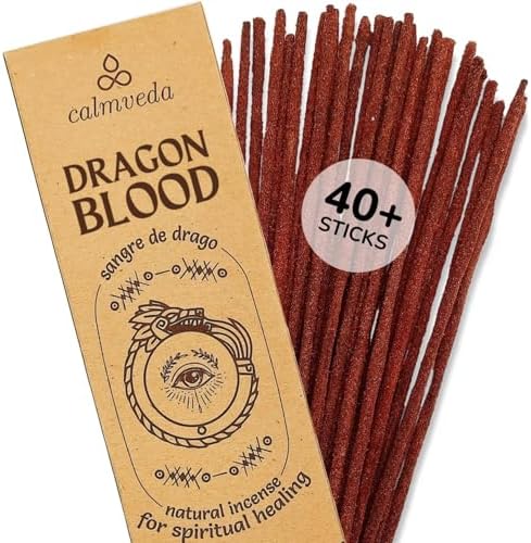 Potent Dragons Blood Incense Sticks - 40+ Pck, Sweet Spicy & Amber Smelling