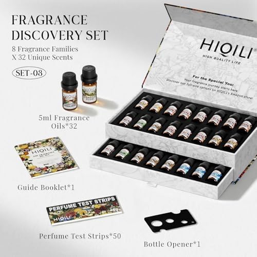 HIQILI Discovery Fragrance Oil Gift Set for Diffuser, DIY Perfume, Candles