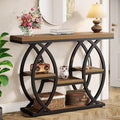 Tribesigns 39.4" Console Table, 4-Tier Sofa Table, Accent Tables, Brown
