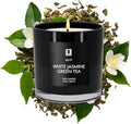 Lulu Candles White Jasmine & Green Tea Scented Soy Blend Jar Candle, 9 Oz.
