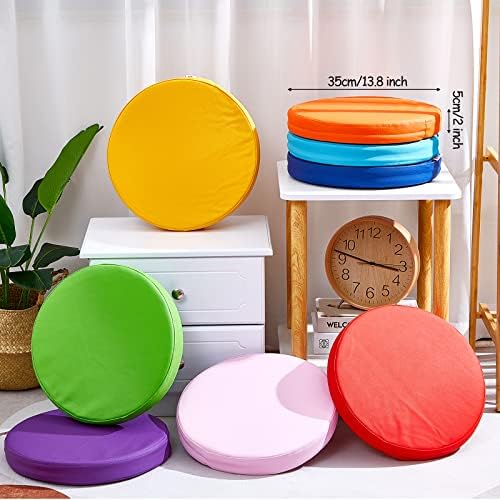 Juexica 16 Pcs Floor Cushions Kids, Multicolor, 13.8 x 13.8 x 2 Inch