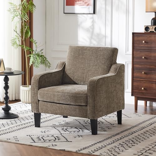 VINGLI Accent Chair, Chenille Upholstered Armchair, 380 LBS, Living Room