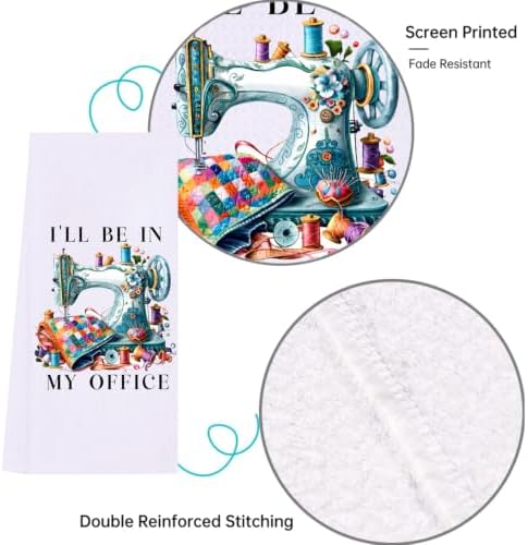 LXOMILL Sewing Gifts for Women, Quilting Kitchen Towels, Funny Sewist Gift