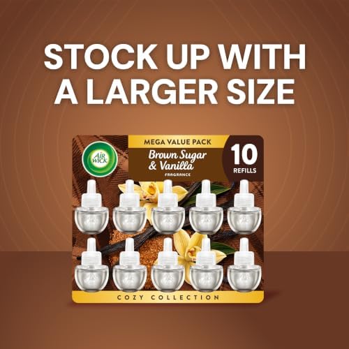 Air Wick Plug-In Scented Oil Refills, Brown Sugar and Vanilla, 6 Count