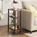 TUTOTAK Narrow Side Table, 3-Tier Small End Table for Couch