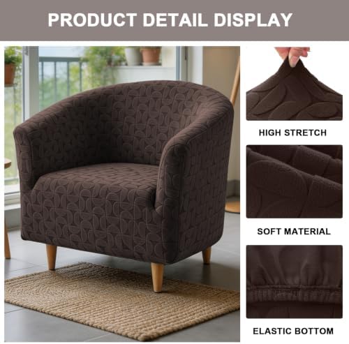 Eco-Ancheng Club Chair Slipcover Tub Chair Cover Stretch Armchair Covers