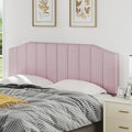 Furpopup Velvet King Size Headboard Only, Wall and Bed Frame Mount, Pink