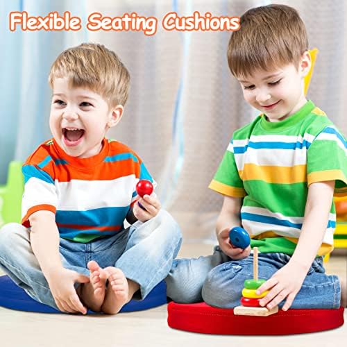 Juexica 16 Pcs Floor Cushions Kids, Multicolor, 13.8 x 13.8 x 2 Inch