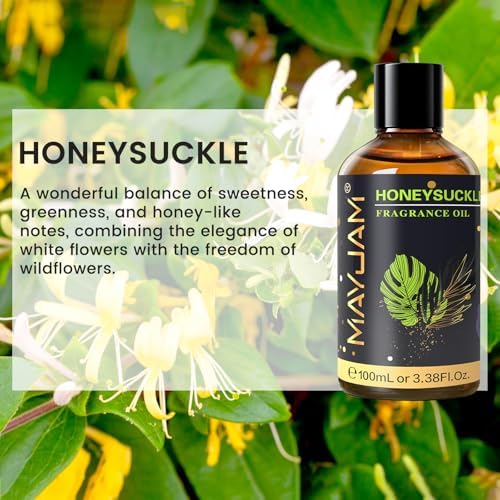 MAYJAM Honeysuckle Fragrance Oil Essential Oils for Diffusers, 3.38FL.OZ