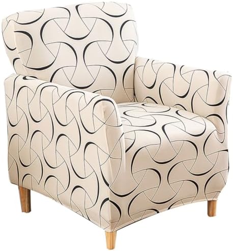 Accent Chair Covers with Arms Stretch Mid Century Modern Accent Chair Slipcovers 1-Piece Printed Banquet Arm Chair Cover Couch Sofa Covers Protector for Living Room Office Hotel #5