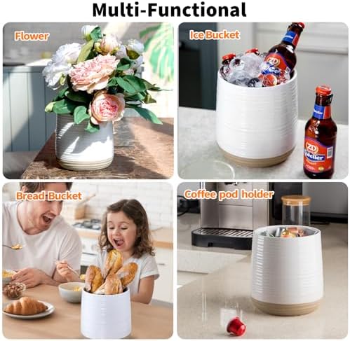 6.8" Large Ceramic Utensil Holder for Kitchen Counter