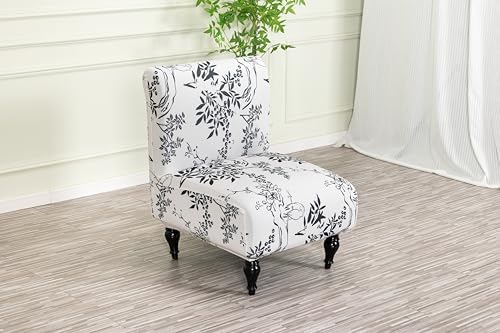 Eco-Ancheng Armless Chair Slipcover Removable Armless Accent Chairs Covers Washable Armless Slipper Chair Slipcover Printed Armless Chair Furniture Protector Covers for Living Dining Room Hotel
