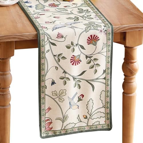 bilin gaier Designer French Vintage Printed Table Runner,71"x12"