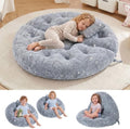 blue page Round Floor Cushions for Kids, 5-in-1 Kids Play Mat 5.9 in Thick