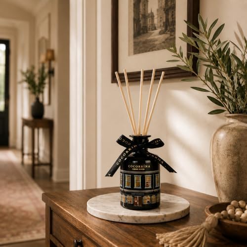 COCORRÍNA Reed Diffuser - Cedar Wood 6.76 fl oz Reed Diffuser with 8 Sticks Home Fragrance Bathroom Decor (Festive House Collection)