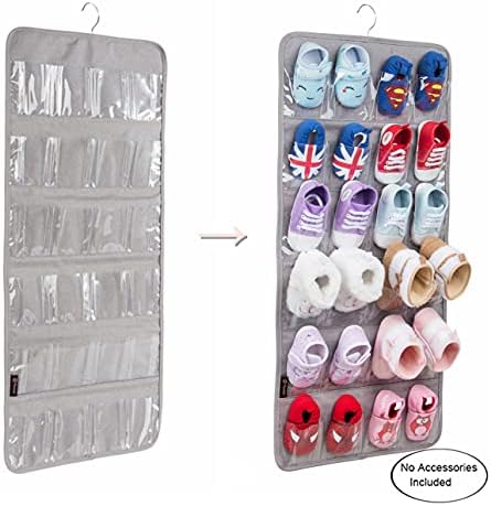 PACMAXI Over The Door Shoes Organizer for 12 Pairs of Baby Shoes Boys Girl