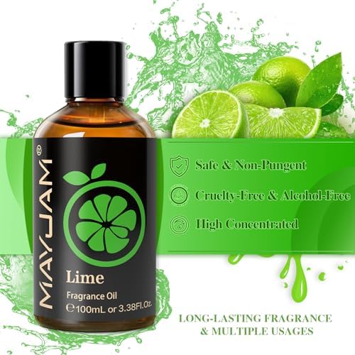 MAYJAM Lime Fragrance Oil Essential Oils for Diffusers for Home, 3.38FL.OZ