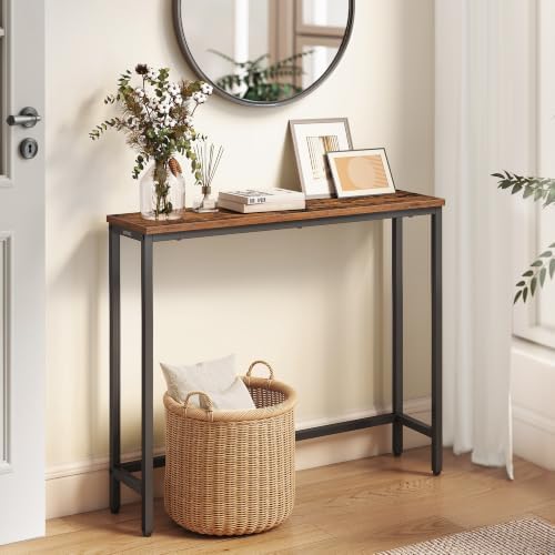 VASAGLE 31.5" Console Table, Narrow Behind Couch Table, 1 Tier