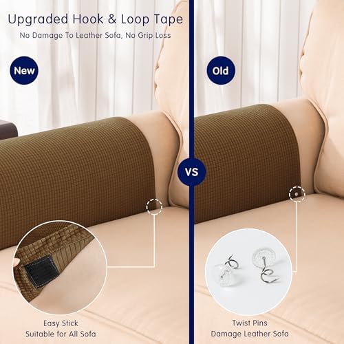 SUBRTEX Stretch Couch Arm Covers Set of 2, Non-Slip Sofa Armrest Slipcovers
