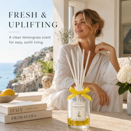 Lemongrass Reed Diffuser, Hotel Scent, 3.34 fl oz