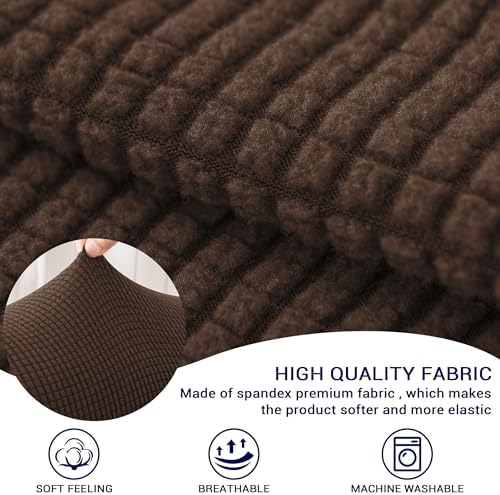 SUBRTEX Stretch Couch Arm Covers Set of 2, Non-Slip Sofa Armrest Slipcovers
