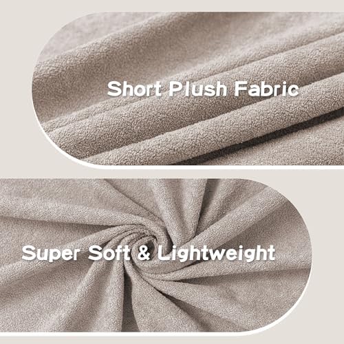MEETSKY Small Couch Cover Oversized Armchair Sofa Covers Washable for Dogs Single Recliner Sofa Slipcover, Cat Scratch Proof Soft Sofa Throw Protector for Pets, 71" x 91", Oat