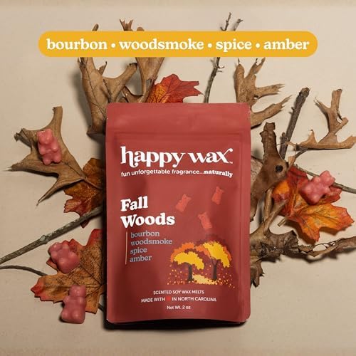 Happy Wax Fall Scented Soy Wax Melts 6oz Variety Pack - Autumn Woods Mix