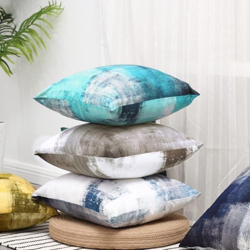 Throw Pillow Covers for Couch, 26x26 Inch, Set of 2, Grey Blue