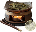 Ceramic Incense Burner Kit, Zen Incense Holder with Candle Clip,Mat & Heat Resistant Brick, Ceramic Aromatherapy,Stove Essential Oil Burner, Suitable for Home and Office Use.