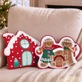AELS Gingerbread Man & Christmas House Pillow Set, Holiday Throw Pillows