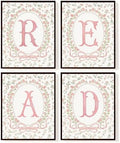 SkyCozy Pink Floral Girl Nursery Decor for Classroom Reading Corner Decor