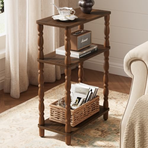 Yoobure Narrow Side Table - Small End Table with Storage, Skinny End Tables