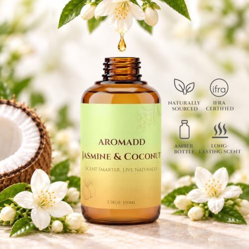 Jasmine & Coconut Diffuser Oil Inspired by Luxury Hotel Scent, 100 mL