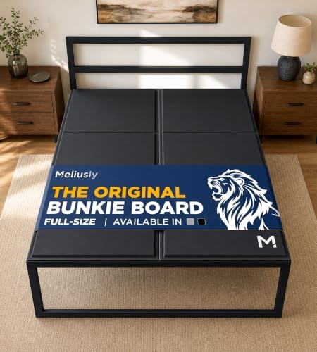 Original Bunkie Board Full Size (54x75) - Under Bed Support, Black