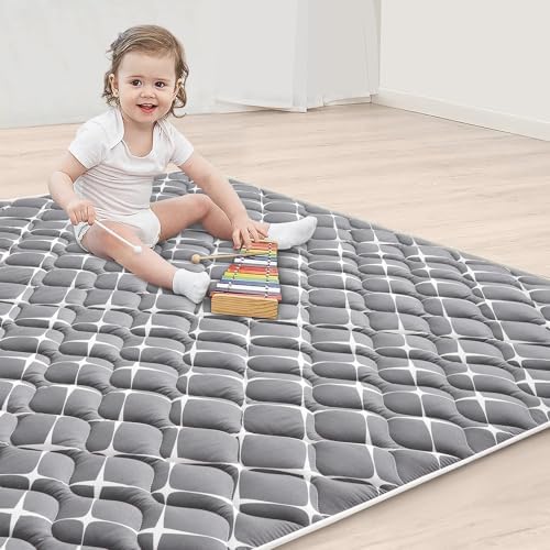 High-Density Foam Baby Play Mat, 36x36 Inches Thicken One-Piece Comfortable and Soft Playmat, Non Slip Machine Washable Floor Mat for Infants, Tapete para Bebes,Toddlers